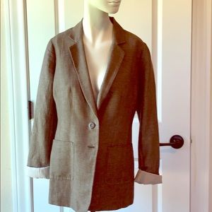 HALOGEN Linen Blend Blazer